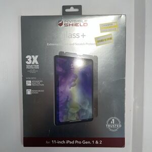 Zagg Invisible Shield Glass + Screen Protector ipad Pro 11" Gen.  1 & 2, Clear‎